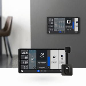 Shelly Wall Display X2 Black + Shelly BLU H&T Black Bundle – Android, WLAN