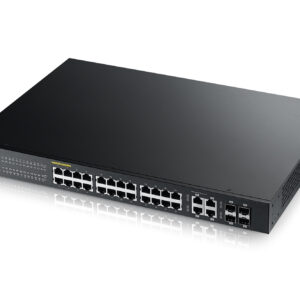 ZYXEL GS1920-24HPv2 28 Port Smart Managed PoE Switch 24x Gigabit Copper PoE and 4x Gigabit dual pers NEBULA FLEX