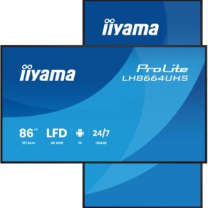 iiyama ProLite LH8664UHS-B3AG – 86″ 4K UHD professionel signage skærm