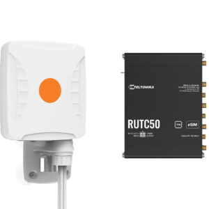 Teltonika RUTC50 4G/5G Router med A-XPOL-0001-V2-41 Poynting 4×4 MIMO Antenne