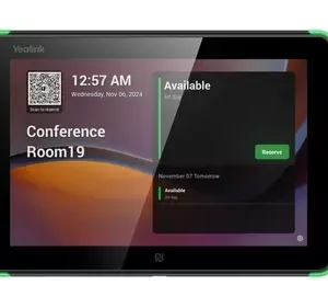 Yealink RoomPanel E2, Black 8'' room scheduling panel for Teams, Zoom and others