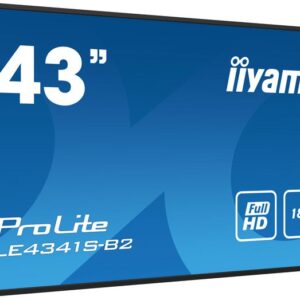 iiyama 43" 1920x1080, IPS panel, 1% Haze, Landscape mode, Speakers 2x 10W, 18/7