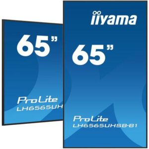 iiyama 65" 3840x2160, UHD IPS panel, Haze 1%, 800cd/m², Landscape and Portrait, 24/7