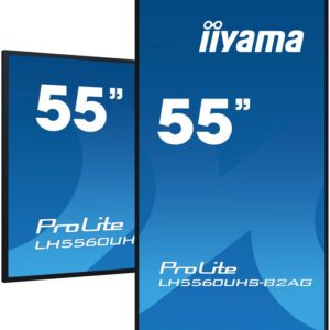 iiyama 55" 3840x2160, UHD VA panel, Haze 25%, 500cd/m², Landscape and Portrait, 24/7