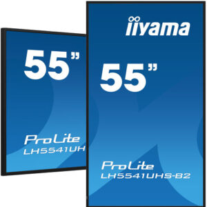 iiyama 55" 3840x2160, 4K UHD IPS panel, 1% Haze, Landscape and Portrait mode