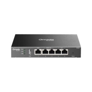 TP-LINK Omada Gigabit Multi-WAN VPN Router ER605, 1x1G WAN, 1x1G LAN, 3x1G WAN/LAN.